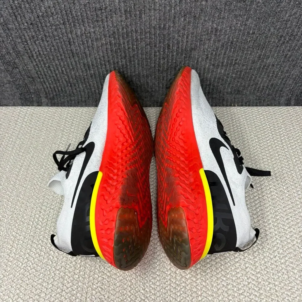 Nike Epic React Flyknit White Bright Crimson Red Running Mens 14 AQ0067-103